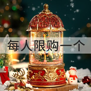 snowflake retro decorat gifts box carousel music Christmas