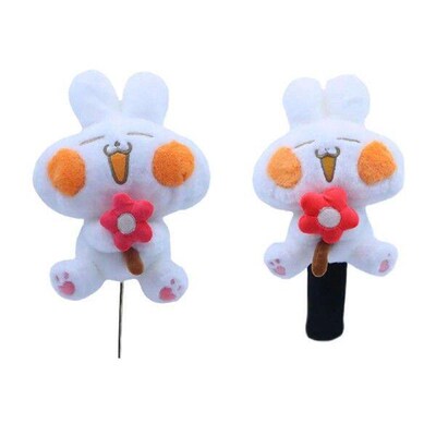 Plush Bunny Golf Wood Headcover Long Neck Wrap Golf Cue