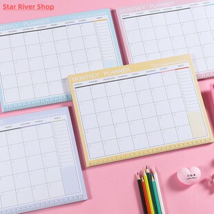 Notebook kawaii Daily Weekly Monthly Yearly Calendar Planner