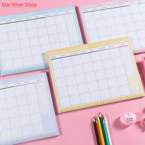 Notebook kawaii Daily Weekly Monthly Yearly Calendar Planner