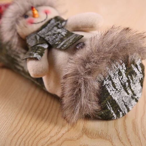 Family Christmas decorations new cute knit fabric mitation