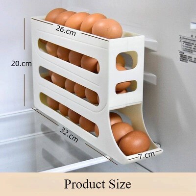 Household automatic rolling egg storage box kitchen refriger