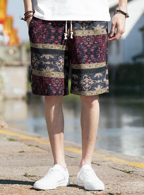 Men s Washed Cotton shorts summer casual short pants for Mal