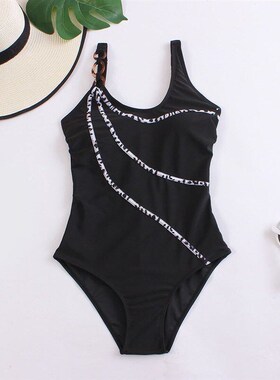 New One-piece Swimsuit Womens Belly Covering Conservative S