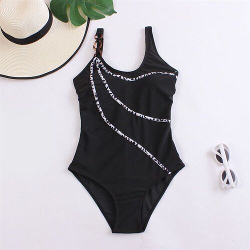 New One-piece Swimsuit Womens Belly Covering Conservative S