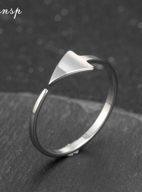 Stainless Steel Ring for Women Simple Heart Leaf Cross Star