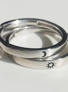 Sun Moon Couple Rings Set Open Adjustable Ring Eachother Lov