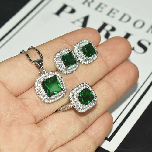 Simulation Moissanite princess square diamond live mouth rin