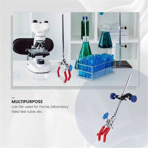 Lab Clamp 3 Prong Finger Adjust Jaw with Scientific