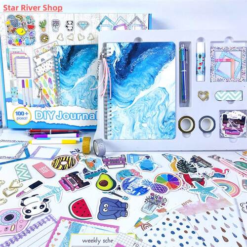DIY Journal Set Kids Scrapbook Diary Journaling Kit for Writ