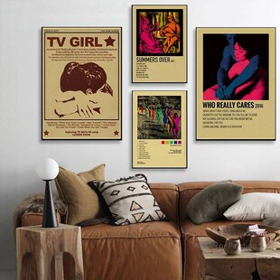 TV Girl Posters Retro Kraft Paper Prints Lovers Rock Vintage