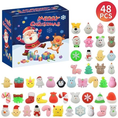 48PCS 2025 Christmas GIFT Different Cute Mochi Animals Squi