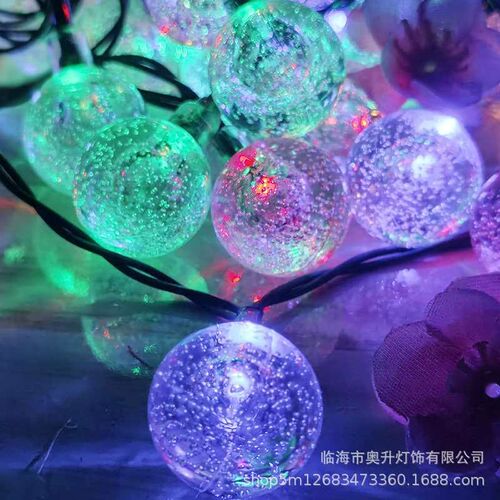 LED Solar Light String Ball Bubble Ball Light Outdoor Christ
