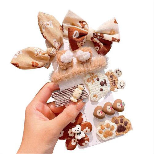 Childrens Cartoon Hairpin Set Cute Ba Bow Small Animal Smal