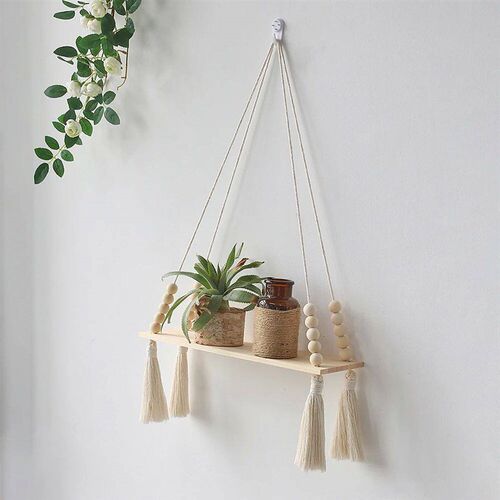 Macrame Wall Hanging Shelf Boho Home Decor Shelves On Wall W
