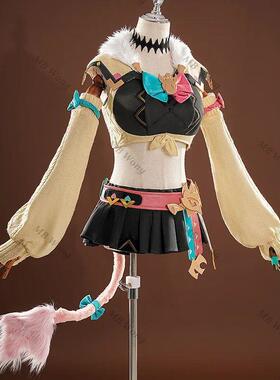 Latest Genshin Impact Varesa Cosplay Costumes Wig Shoes Bare