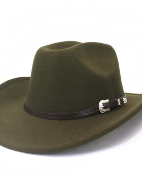 Men Women Western Cowboy Fedora Jazz hat 西部牛仔毛呢礼帽