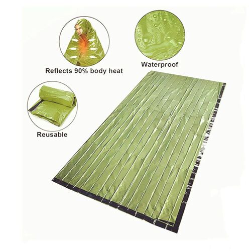 Emergency survival Sleeping bag Warm Bivy - Used as emergenc