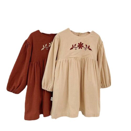 Girls Dress Mori Embroidered Dress Princess Dress 21 Spring
