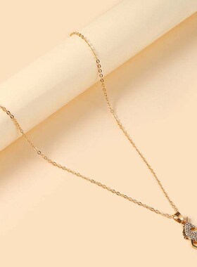 -New cartoon diamond unicorn pendant simple temperament wome