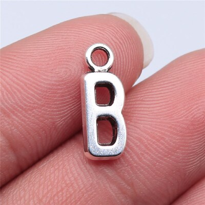 26pcs 16mm Alphabet A-Z Letters Charm Antique Silver Plated