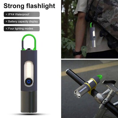 Multifunctional LED Flashlight XHP50 Work Light USB Recharge