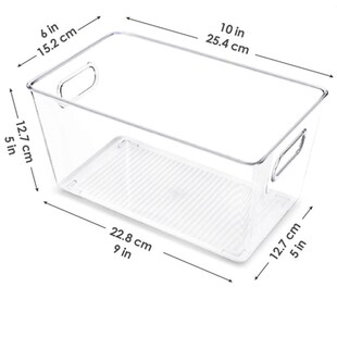 Bins Clear Plastic Storage Organizer Pantry