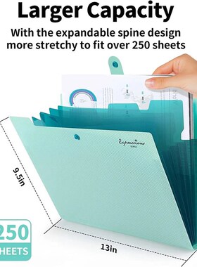 Expanding File Folder,5 Pocket Folders for Documents,Portabl