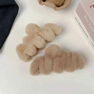 New Winter Large Size13cm Autumn New Plush Hair Clip Fluffy