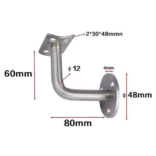 1pcs 60X80MM Silver Stainless Steel Handrail Bracket Wall