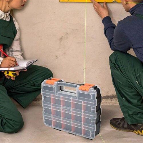 Double Side Tools Box Organizer Plastic Small Parts Storage