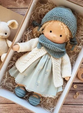 A Waldorf Doll Native Enamel Doll Artist Handmade Kawaii Chi