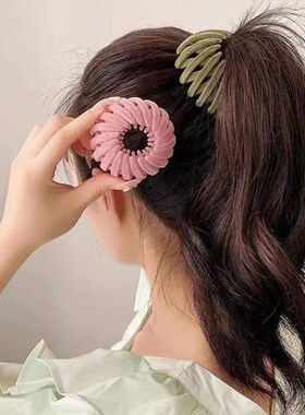 tail Hair Rings Clips Hair Clips Women Bird Nest Shaped Hair