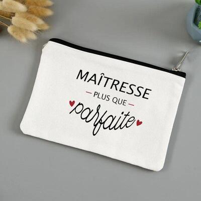 Teachers Day Gift Thank You Mistress Print  Makeup Pouch Zi