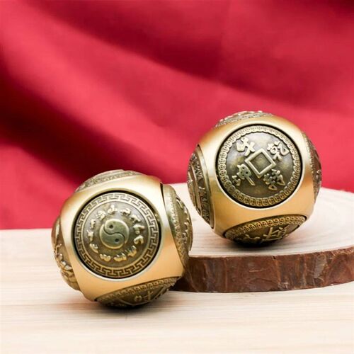 Rotating Six-Faced Chinese Lucky Coin Spinner Fidget Toy Sre
