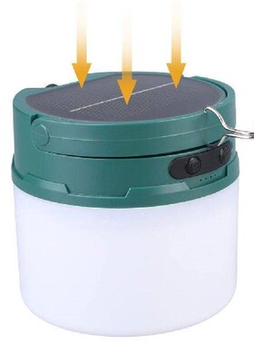 Solar Camping Lantern with String Lights Hanging Tent Light