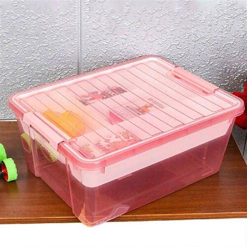 Plastic Storage Box With Divided Tray Large Capacity