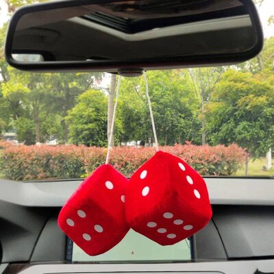 Car Pendant Hanging Ornament Dice Velvet/Plush New Year Gift