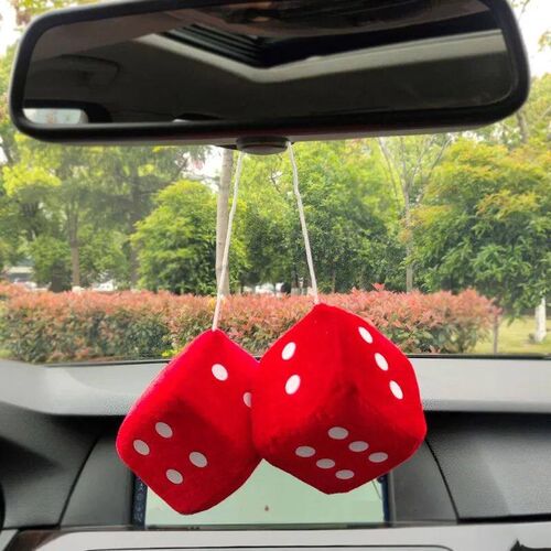 Car Pendant Hanging Ornament Dice Velvet/Plush New Year Gift