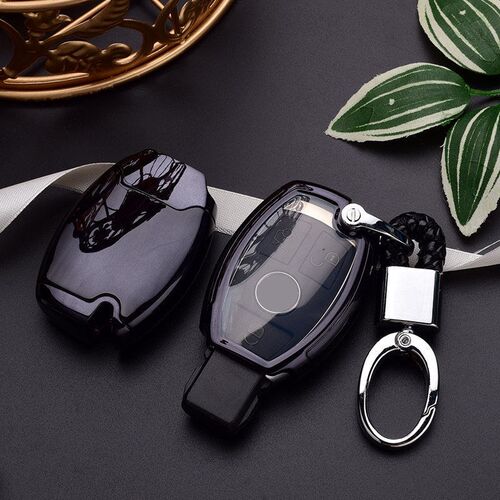 Good quality TPU+PC Car Key Case Cover Key Holder Chain Ring