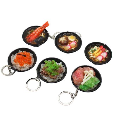 Simulation food cover rice key chn pendant fun food play dre
