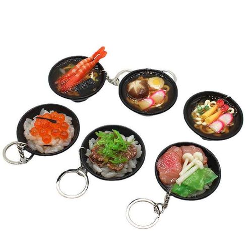 Simulation food cover rice key chn pendant fun food play dre