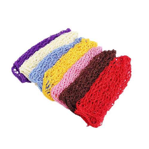 Women Ladies Soft Rayon Crochet Hairnet Wide Band Mesh Snood