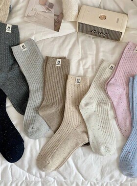 Womens Socks Korean Style rendy Breathable Casual Dots Cart