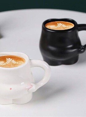 320ml Funny Ceramic Coffee Cup Cute Fat Belly Mug Art