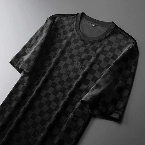 Fat Br Spring an Autumn Mens Half-turtleneck Short-sleeve B