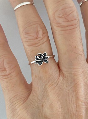 Flower Ring Vintage Adjustable Finger Ornament