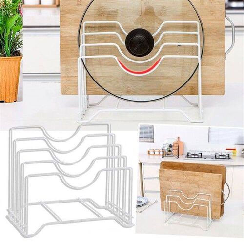 Pot Lid Organizer Cutting Board Holder Kitchen Dish Plate