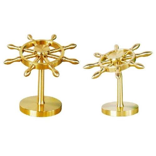 Creative Table Brass Rudder Decors Beach Ocean Theme