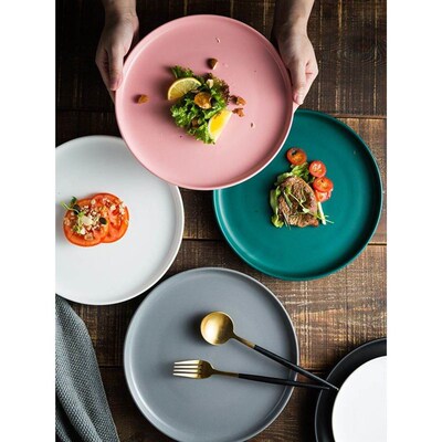 dinner plates ceramic steak plate dishes 西餐盘 western food